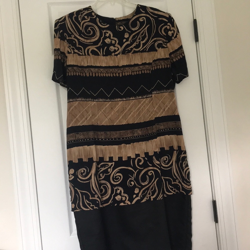 😍Gorgeous Black &Tan Chelsea Rousso Dress😍
